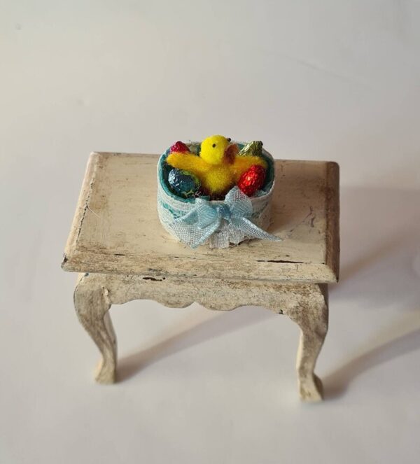 Dollhouse Easter Eggs Basket, 1/12 scale