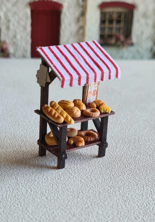 Dollhouse Rustic market stall, 1/48 scale - Imagen 2