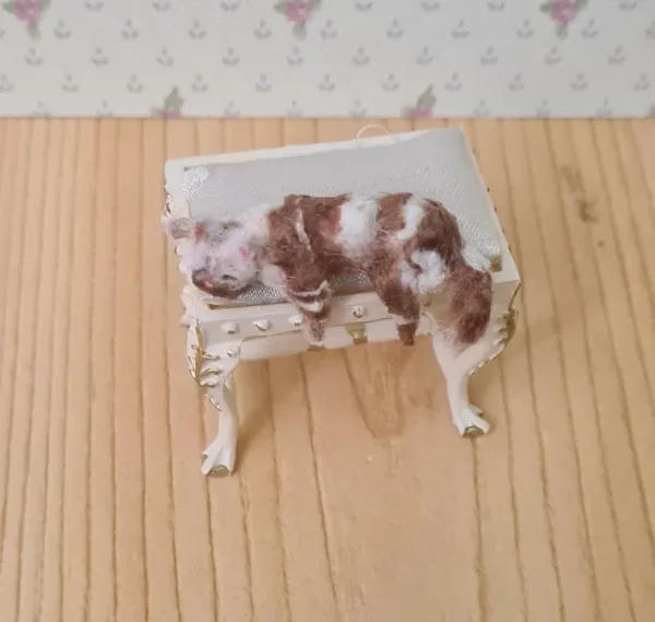 Dollhouse miniature cat 1/12 scale - Imagen 2